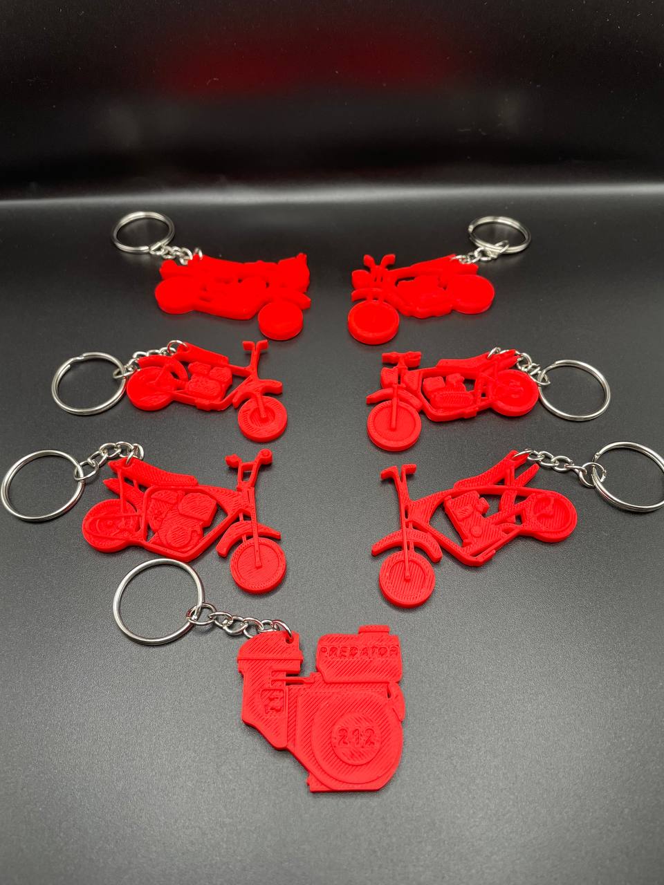 Minibike Keychain Bundle – 6 Frames + 1 Engine!