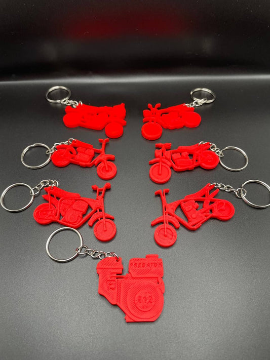 Minibike Keychain Bundle – 6 Frames + 1 Engine!