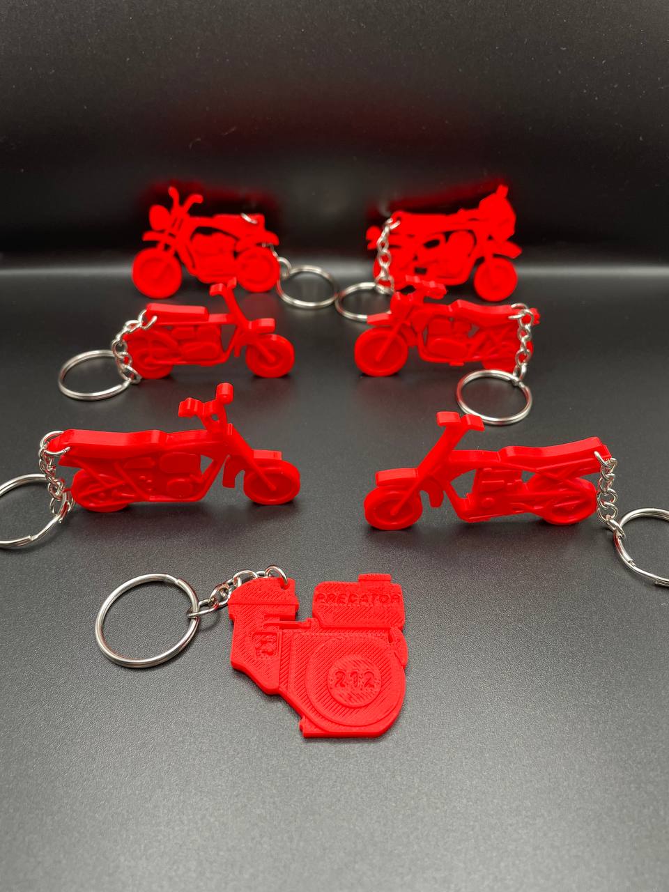 Minibike Keychain Bundle – 6 Frames + 1 Engine!